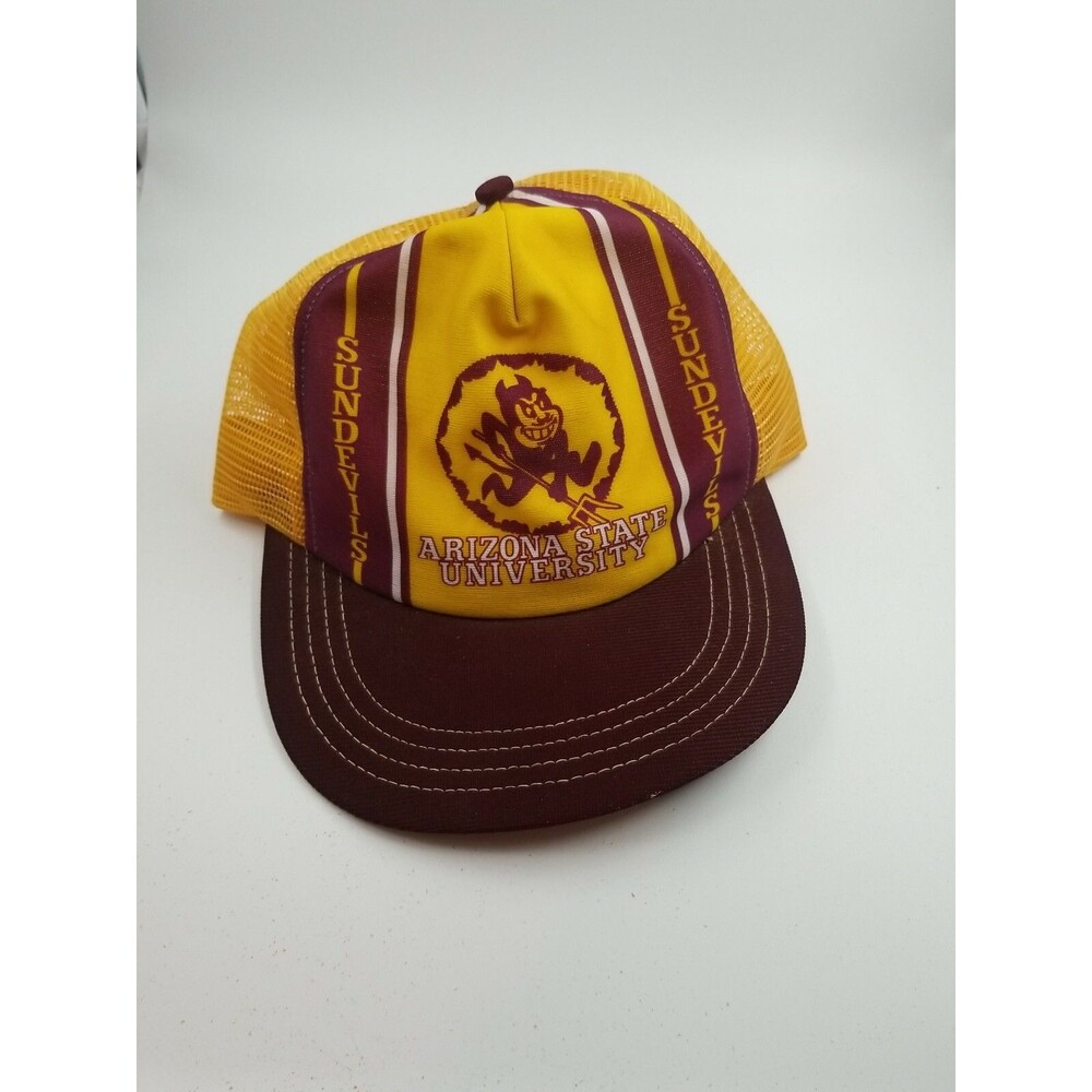 Arizona State Sundevils ASU Sparky Cap Vintage 90s Snapback  Trucker Hat H2